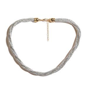 Twisted Mesh Necklace in Dualtone